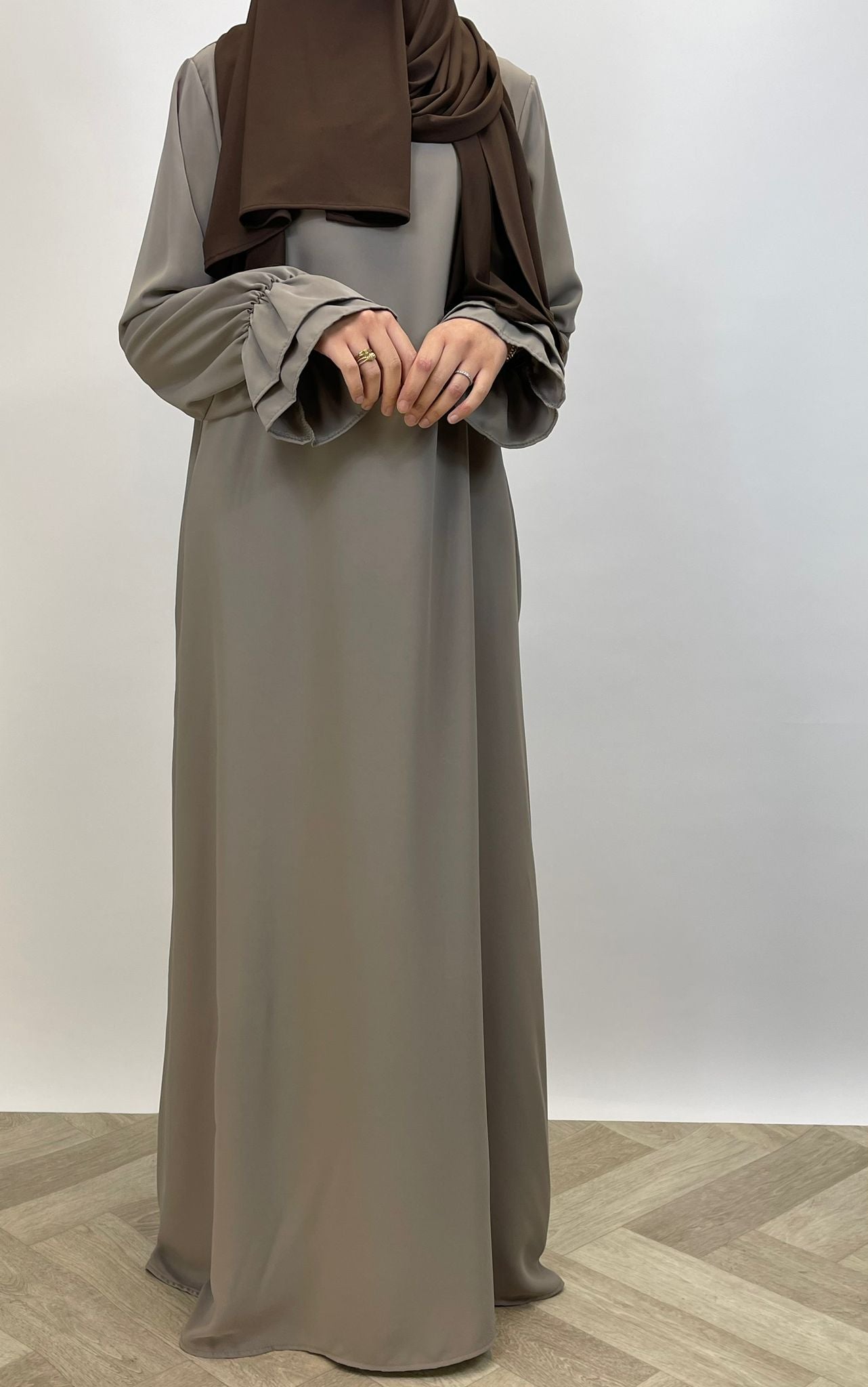 Abaya double sleeve - Taupe
