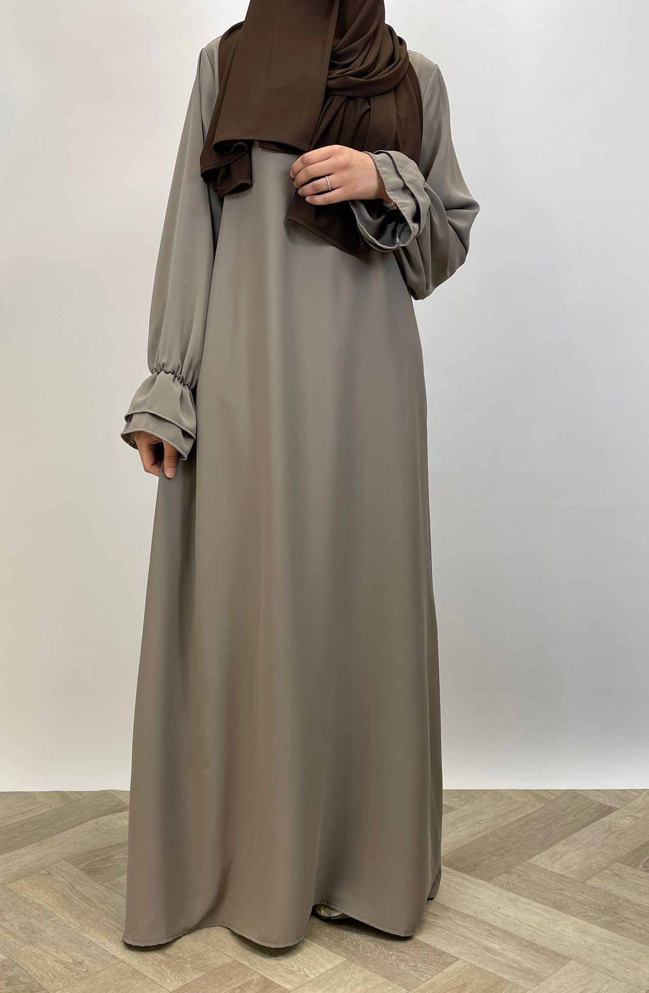 Abaya double sleeve - Taupe