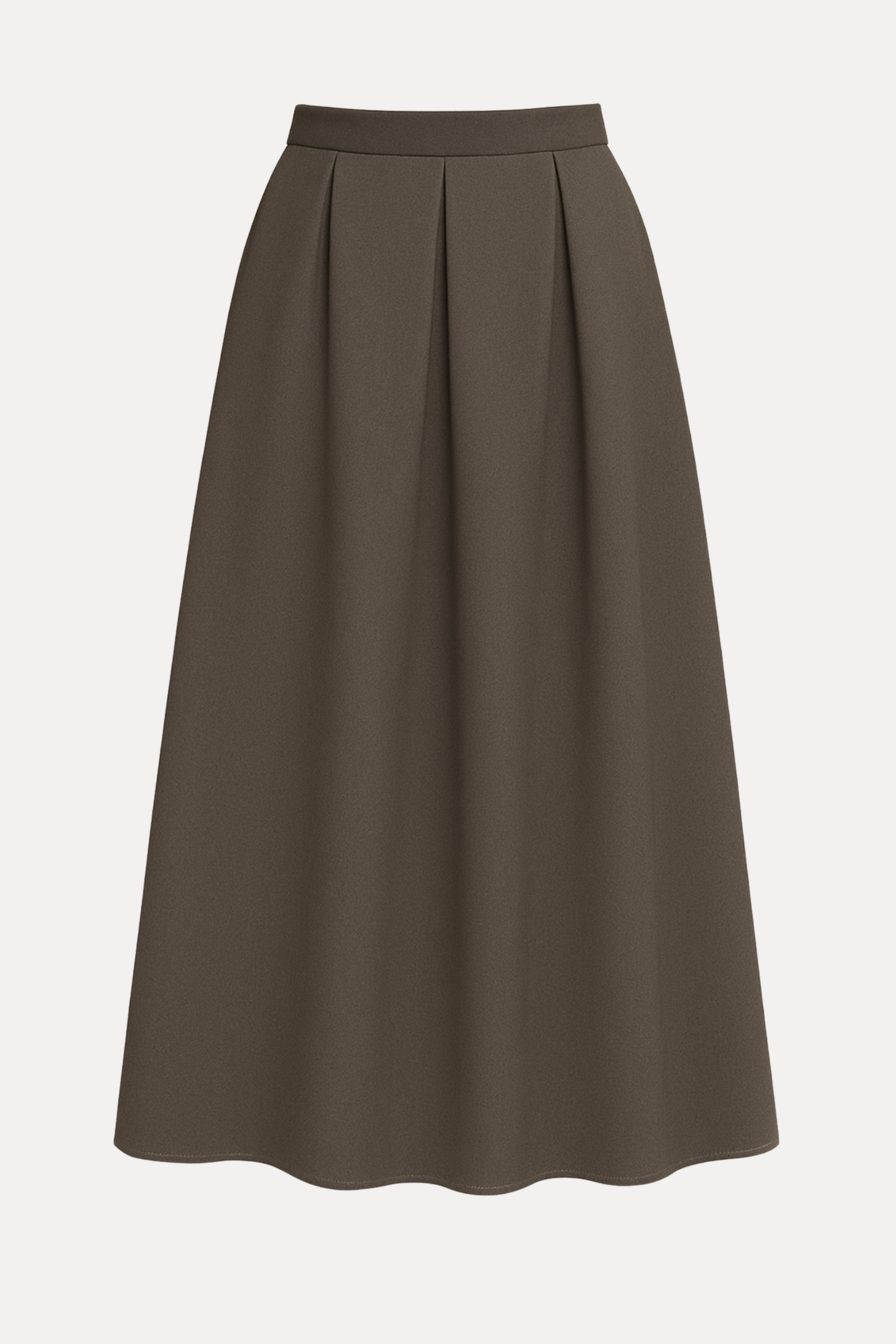Rok met plooien - Chocolate brown