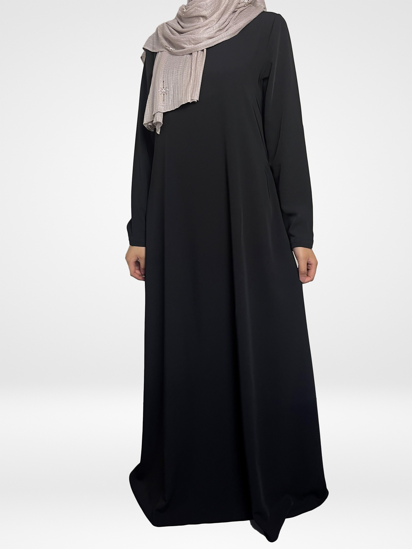 A-lijn abaya - Zwart (150cm)