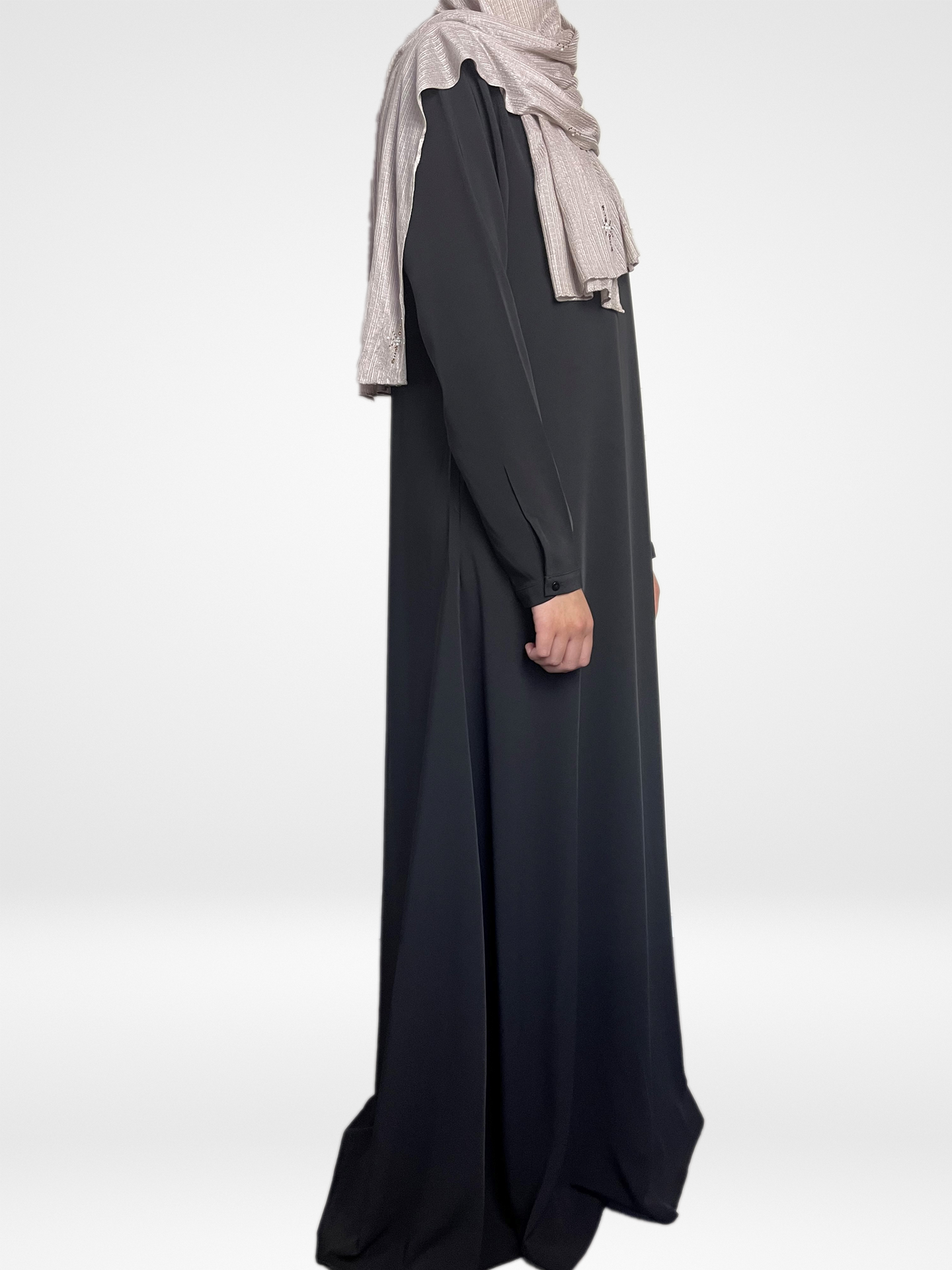 A-lijn abaya - Zwart (150cm)