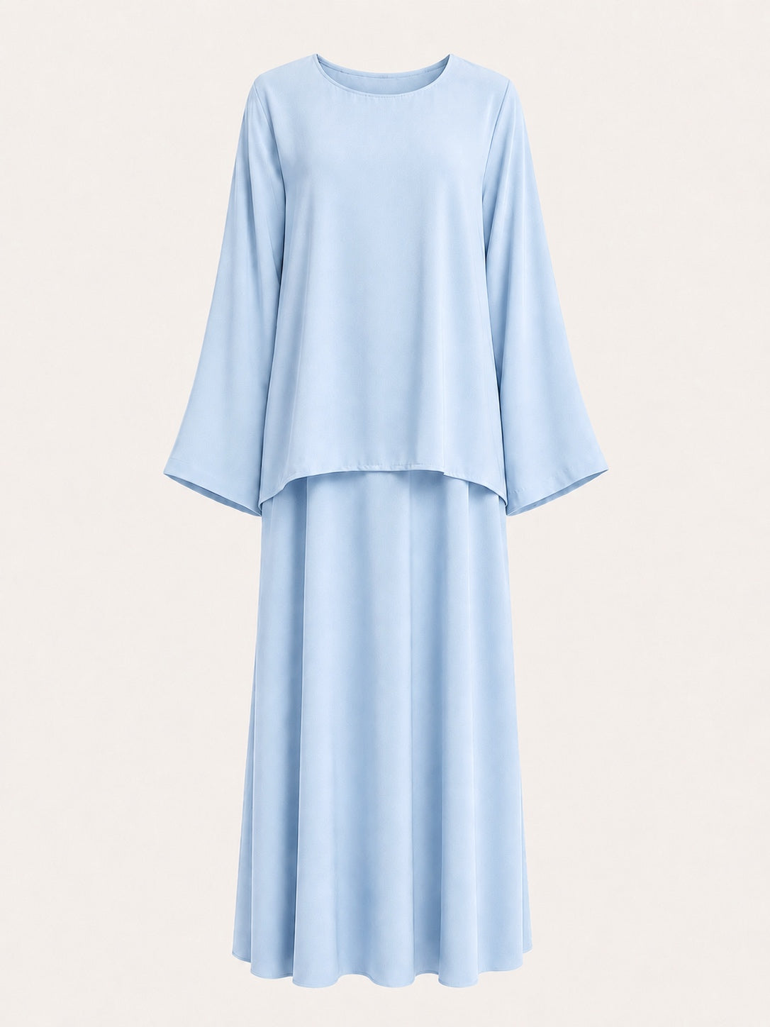 Satin Twinset - Ice Blue