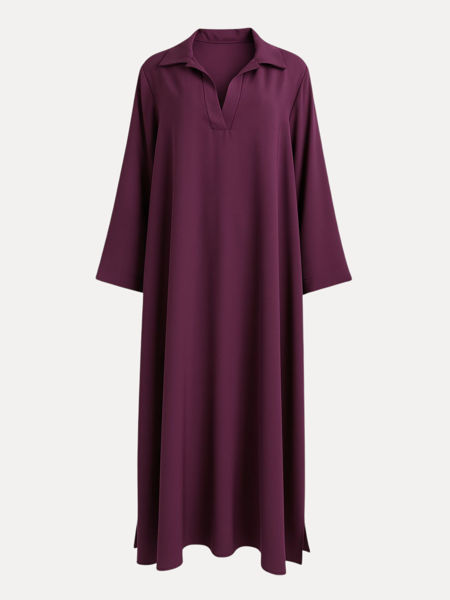 Abaya kraag - Aubergine
