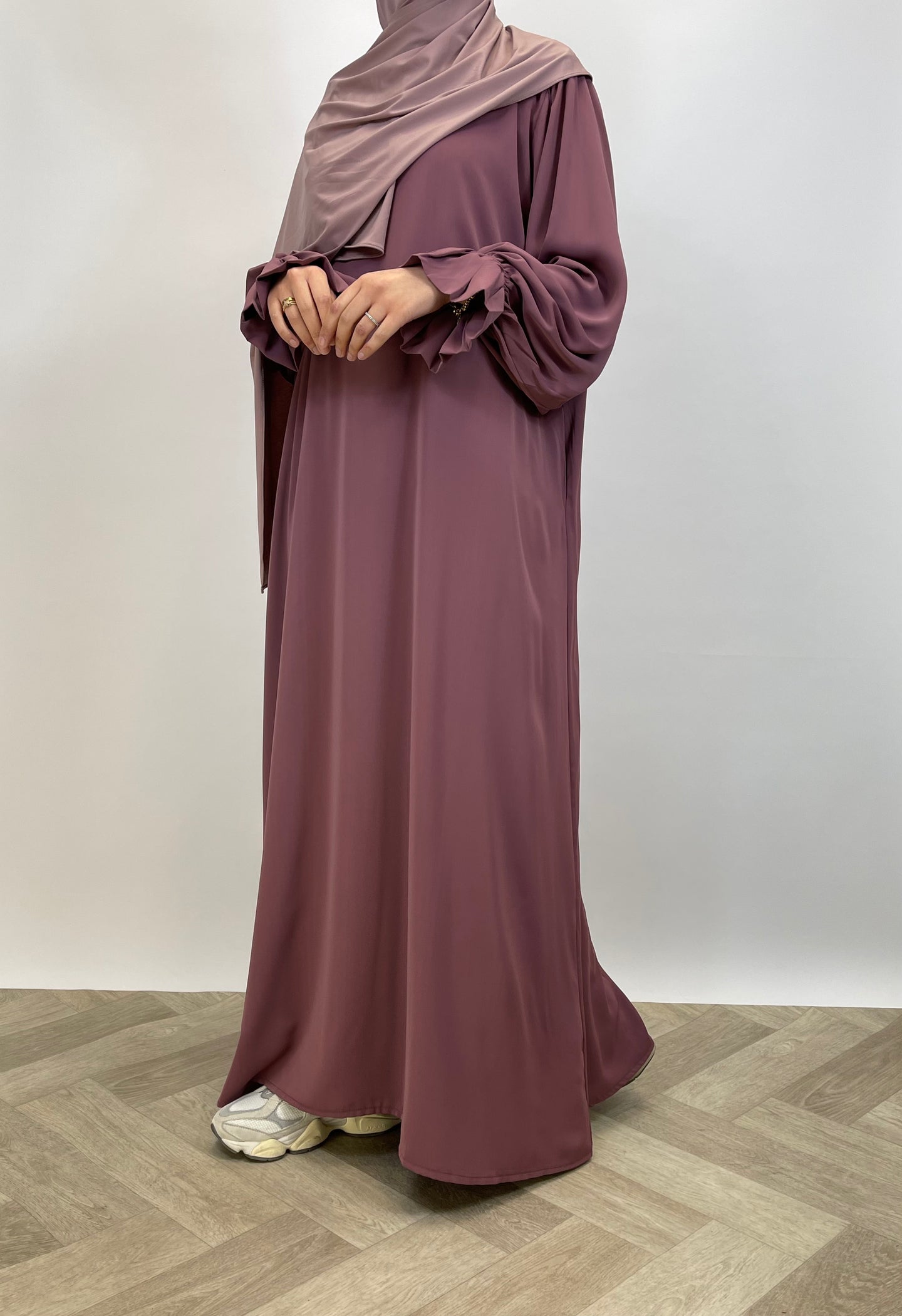 Abaya met elegante mouwtjes - Purple