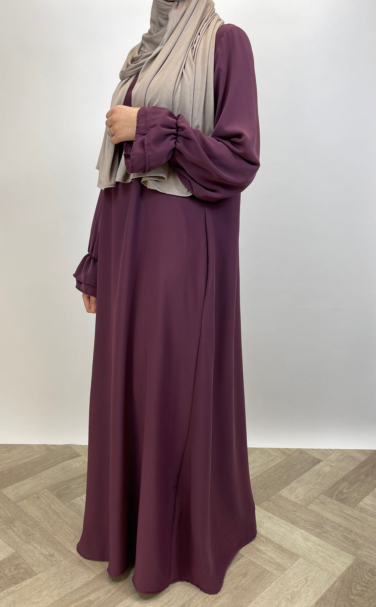 Abaya double sleeve - Purple
