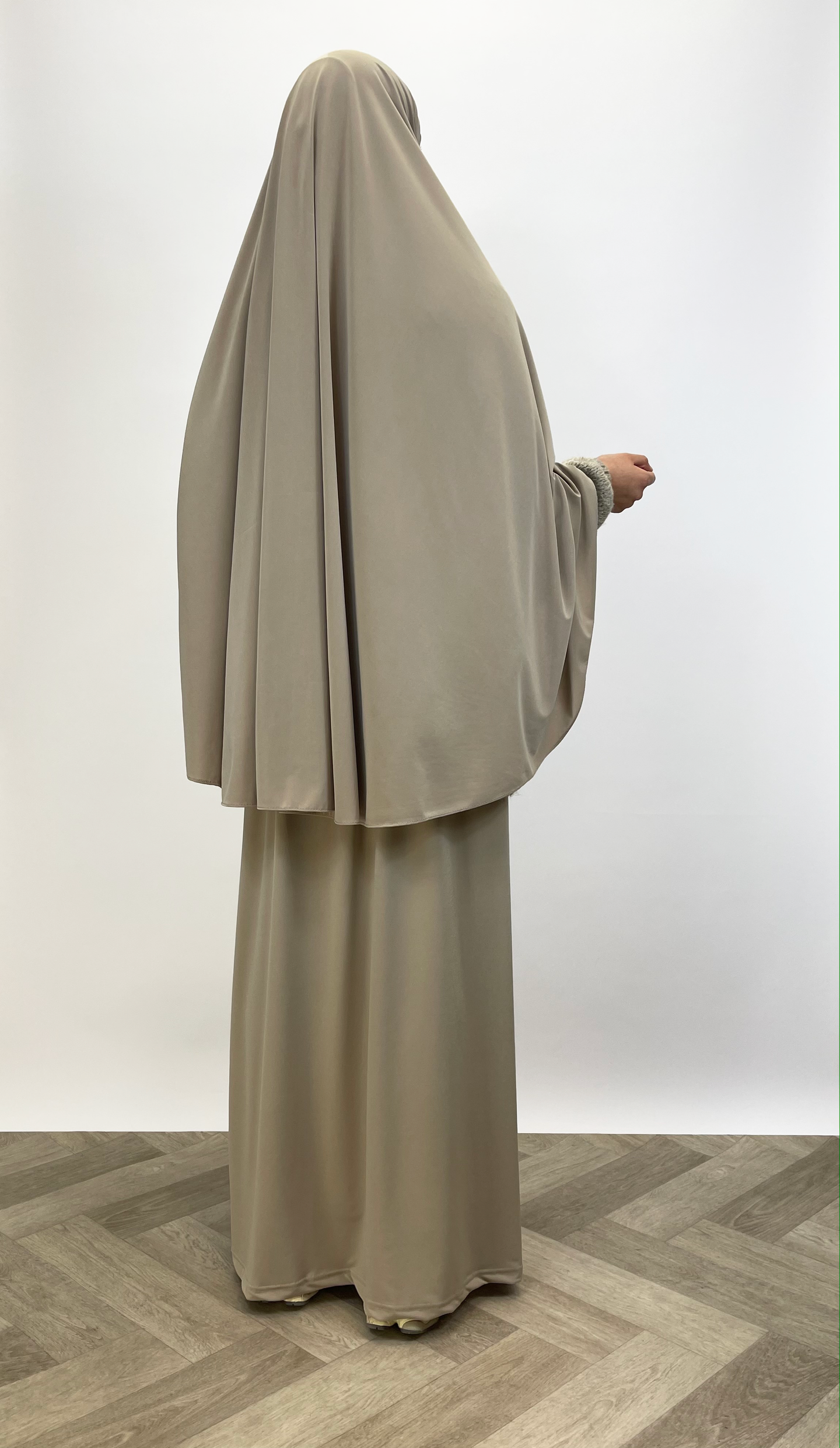 Premium jersey khimar set - Nude - Hijab Boutique