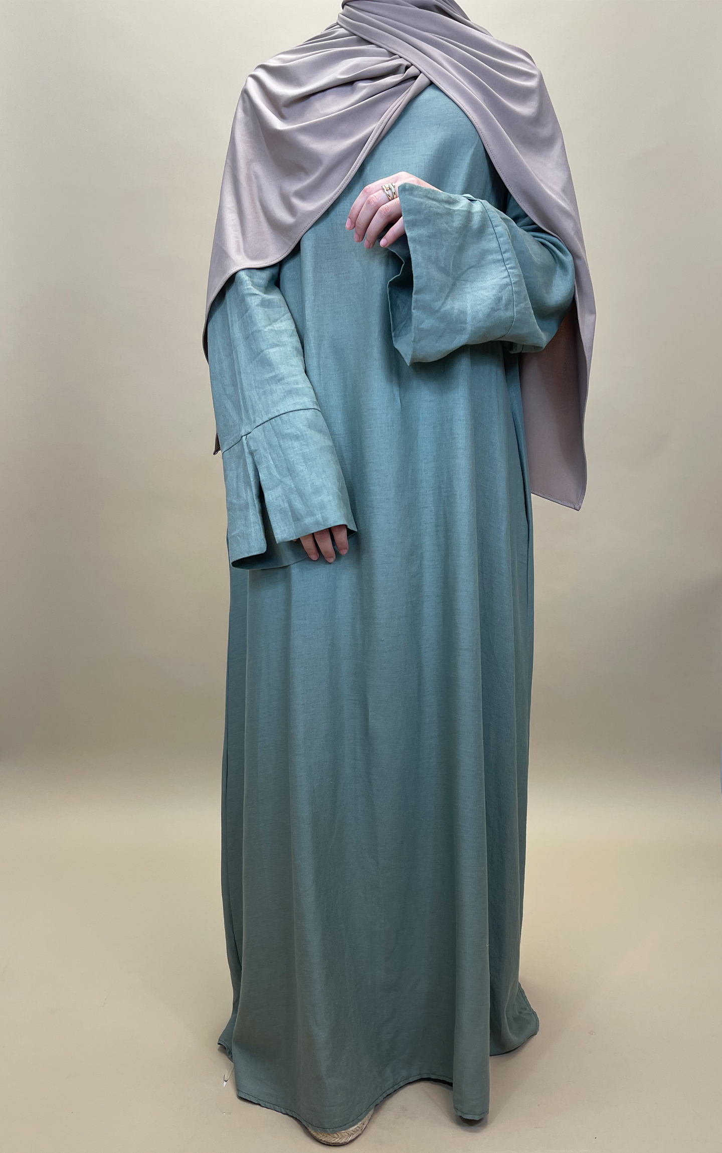 Linnen Abaya - Army green