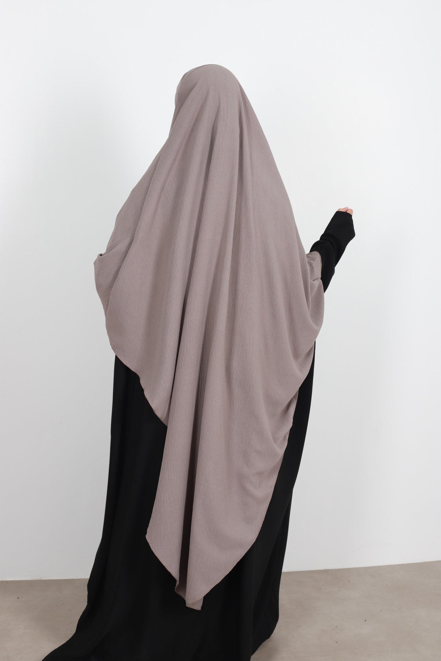 Tie back khimar jazz - Taupe - Hijab Boutique