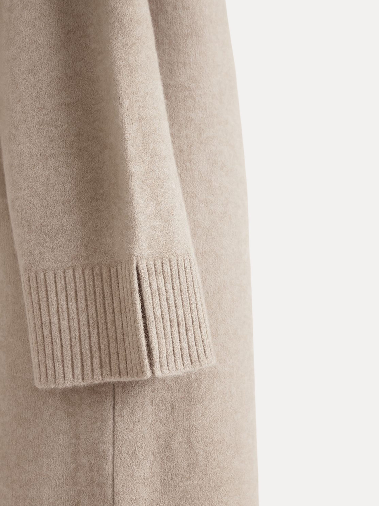 Knitted long dress  - Soft taupe