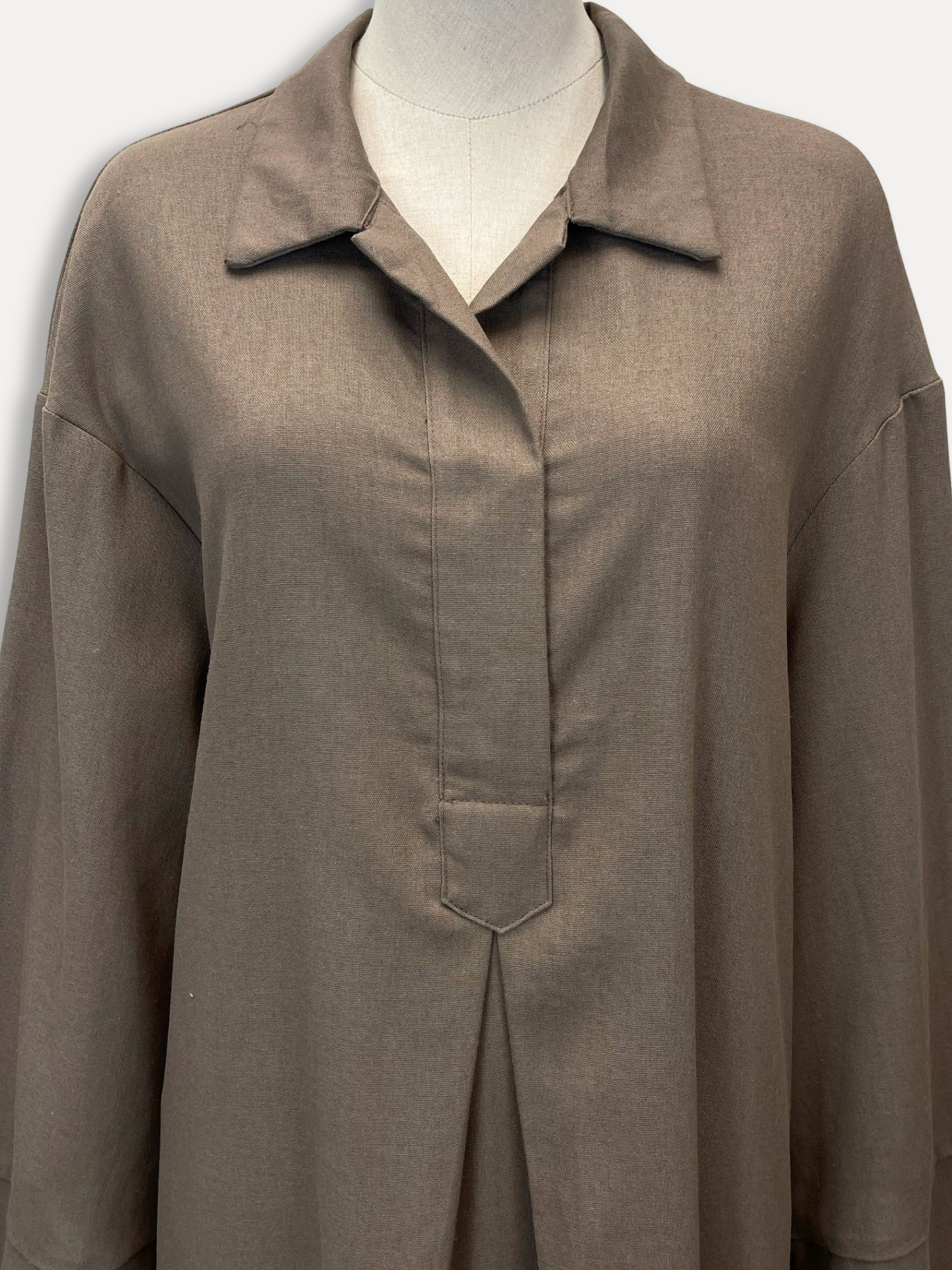 Linnen dress - Brown