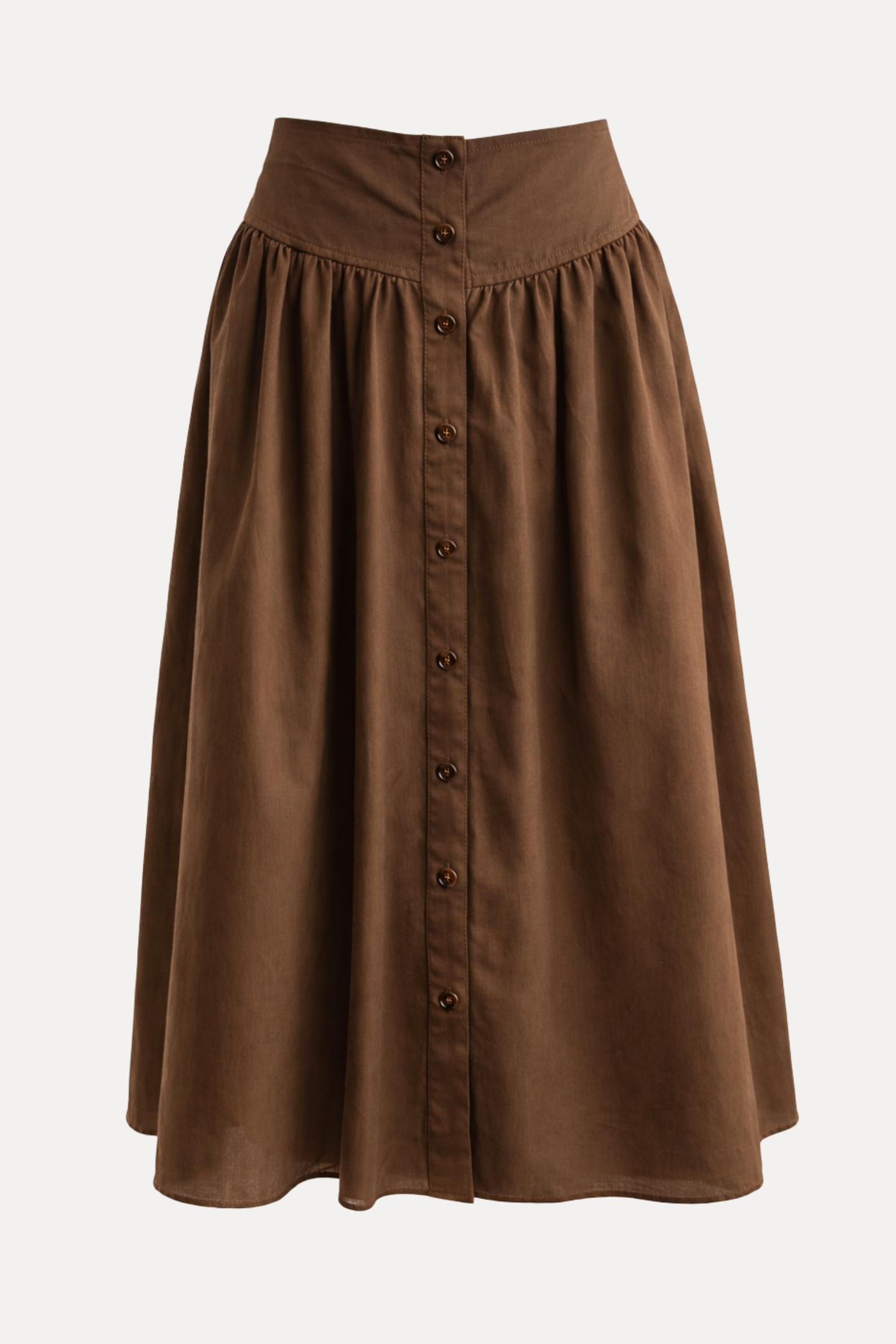 Button skirt - Brown