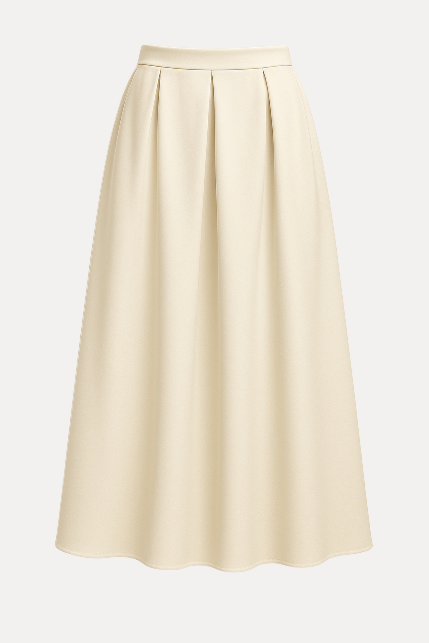 Rok met plooien - Beige