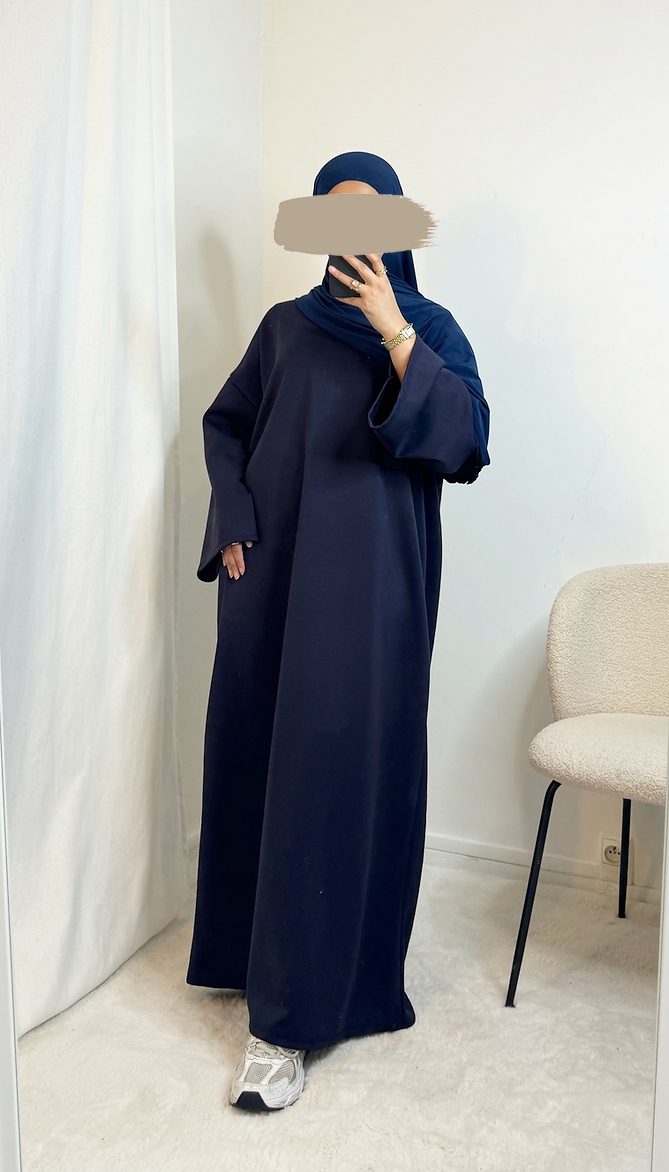 Sweaterdress wide sleeves - Dark Blue - Hijab Boutique