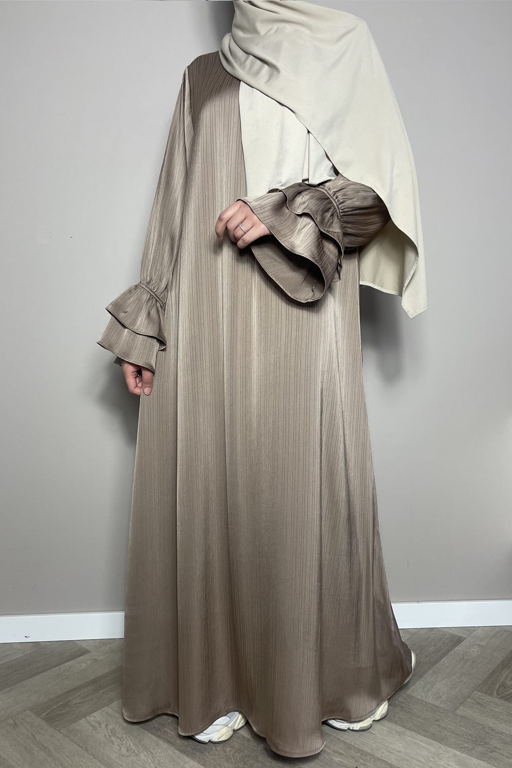 Double sleeve dress - Taupe