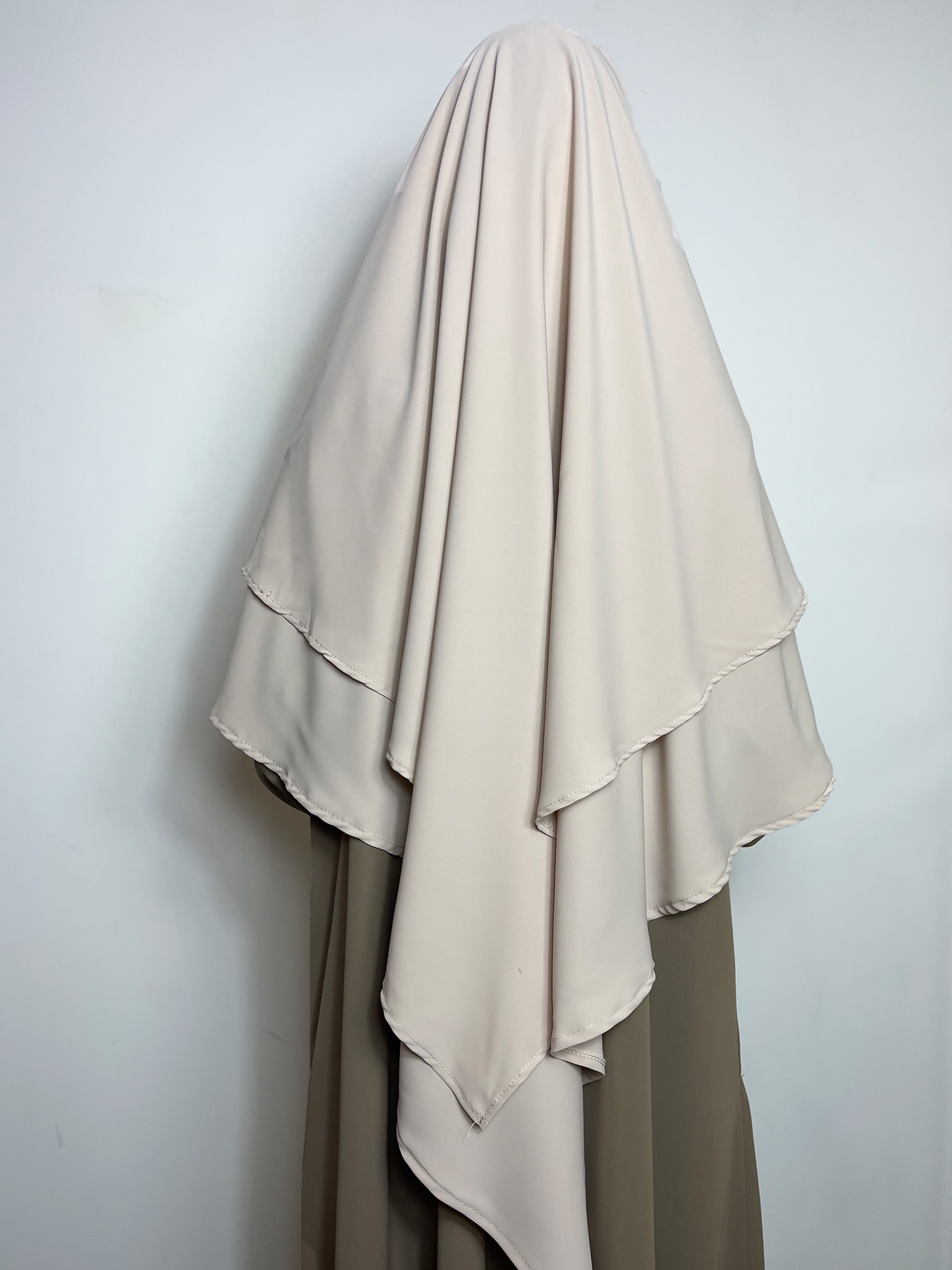 Tie back khimar -  Beige