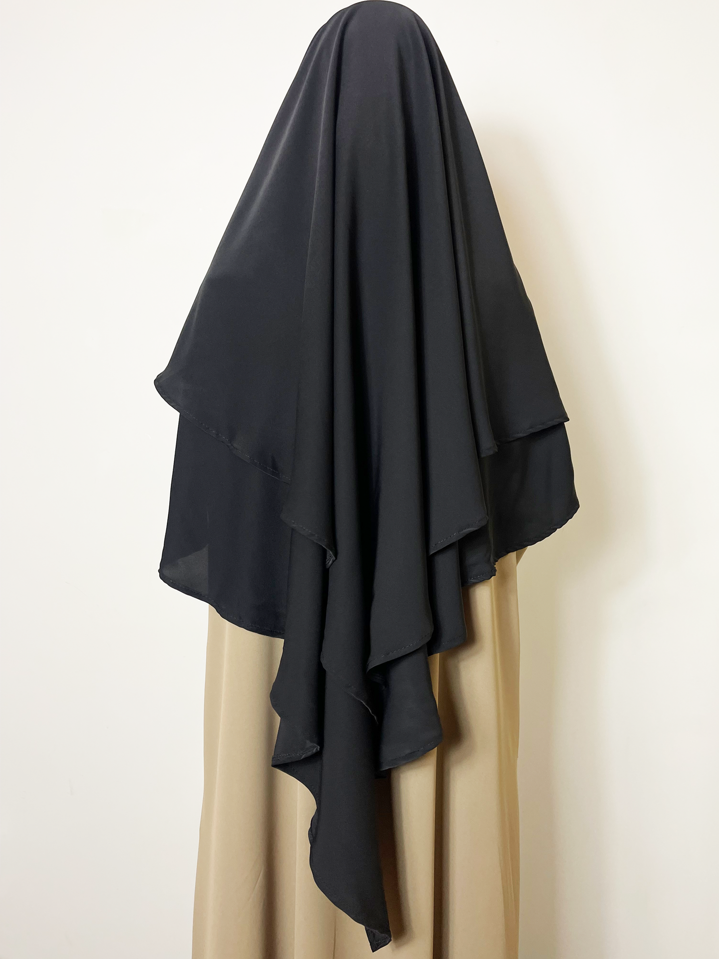 Tie back khimar -  Black - Hijab Boutique