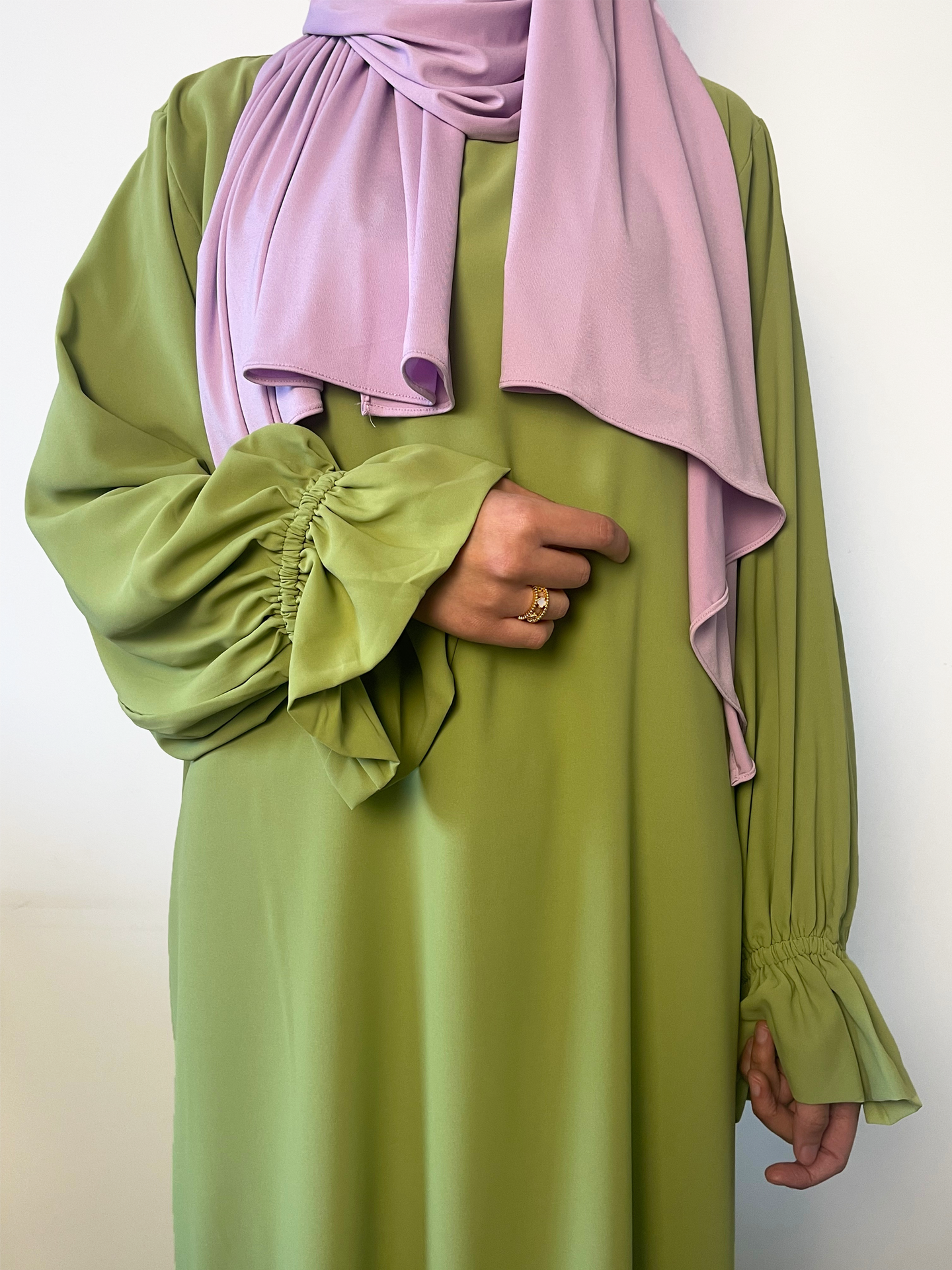 Abaya met elegante mouwtjes - Hijab Boutique