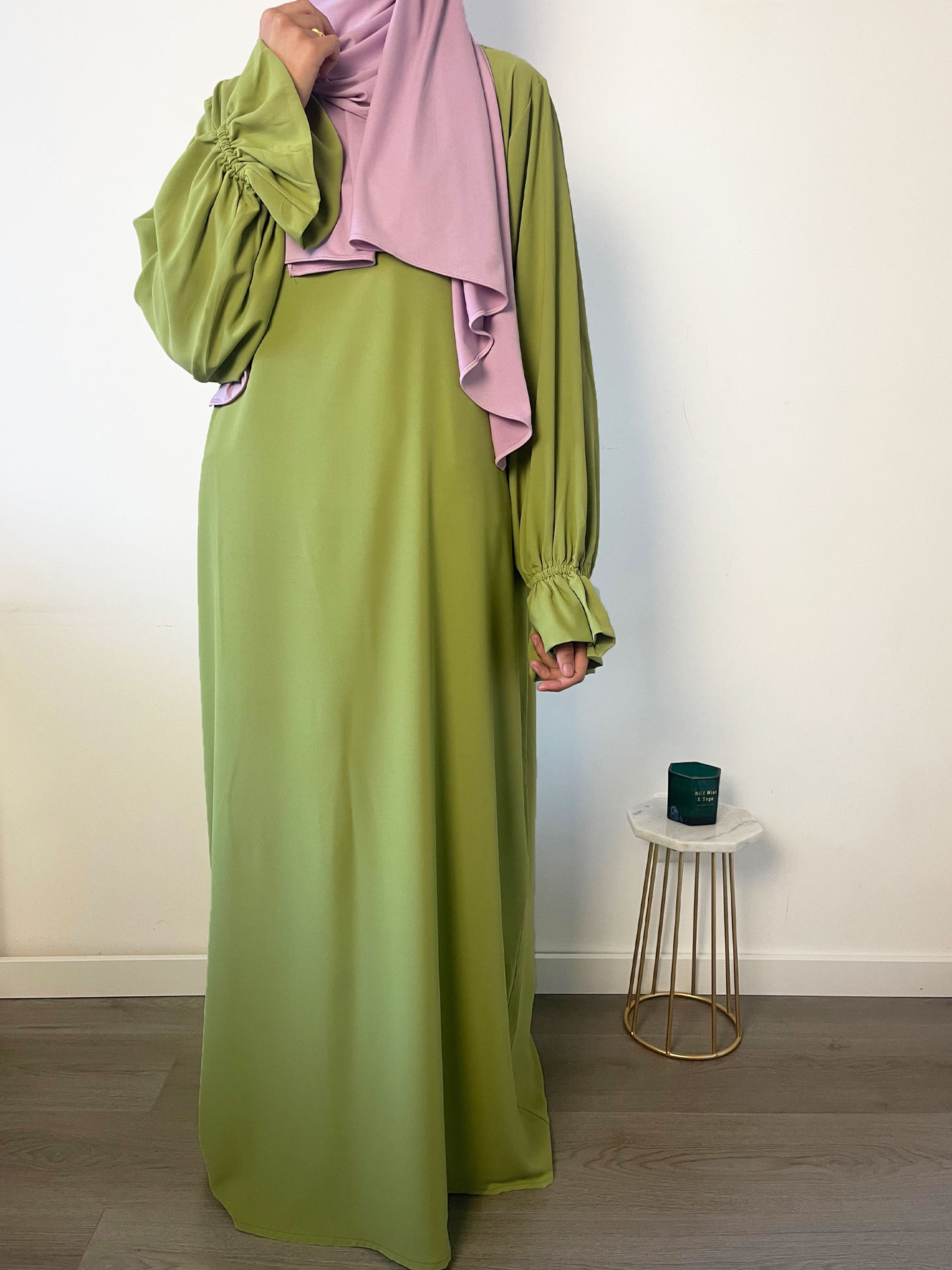 Abaya met elegante mouwtjes