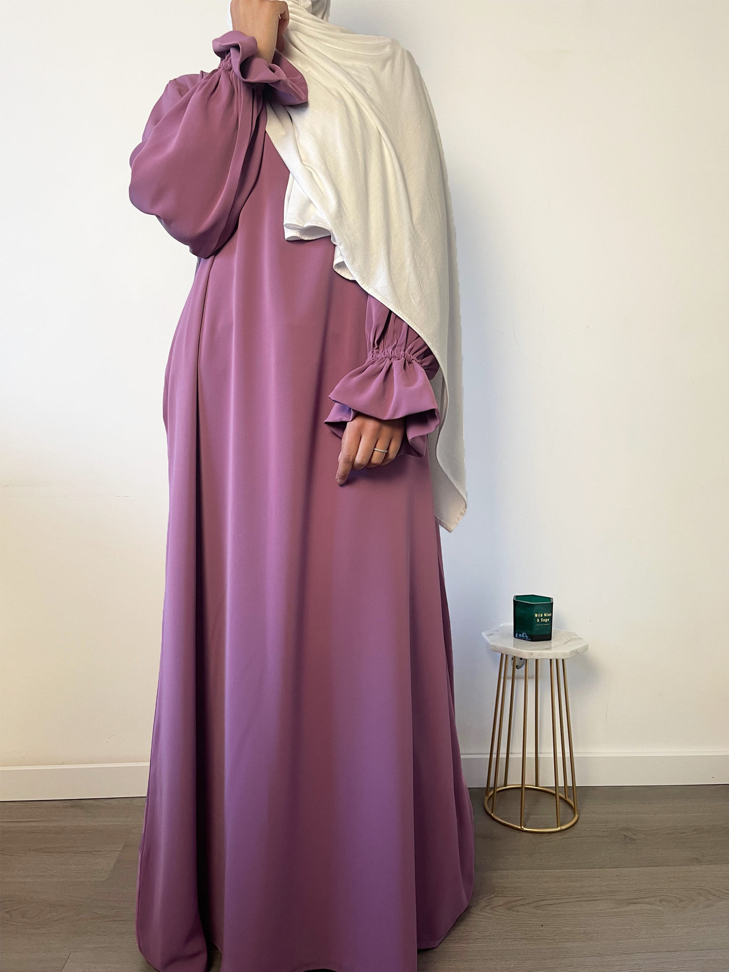 Abaya met elegante mouwtjes