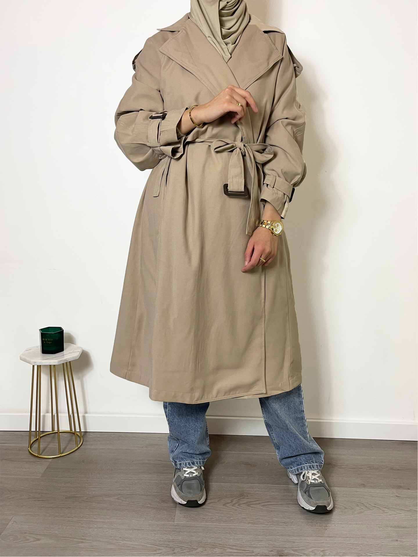 Trenchcoat - Dark beige - Hijab Boutique