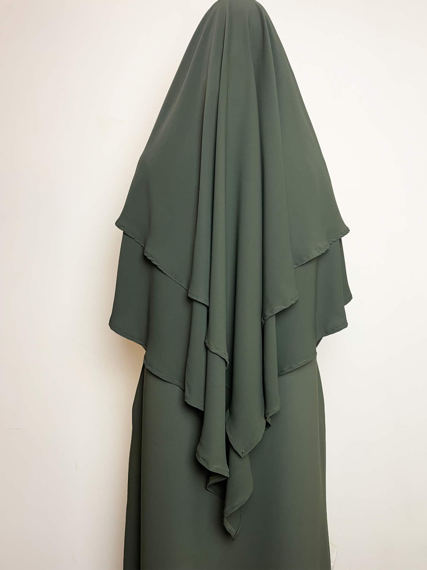 Tie back khimar -  Army green - Hijab Boutique