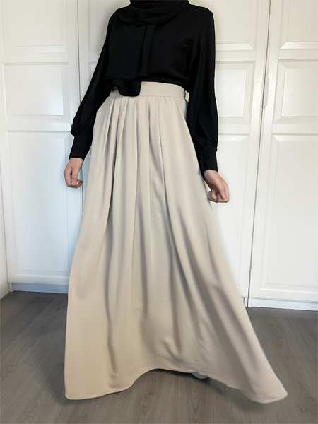 Lange beige rok sale